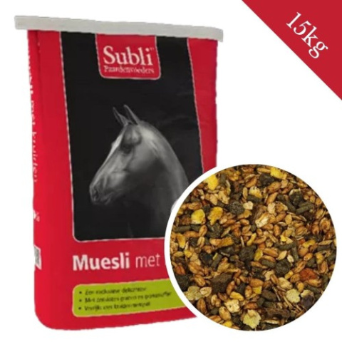 SUBLI Muesli met Kruiden 15kg - ziołowa pasza dla koni