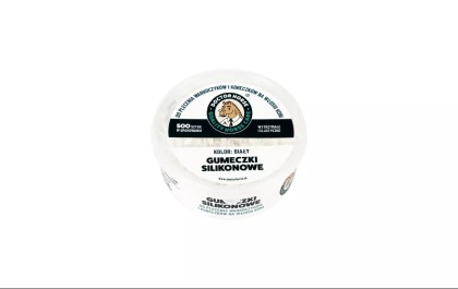 Gumeczki silikonowe do zaplatania warkoczyków i koreczków – Białe