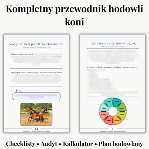 Hodowla koni od podstaw - jak podejmować właściwe decyzje - Pakiet PEŁNY SYSTEM