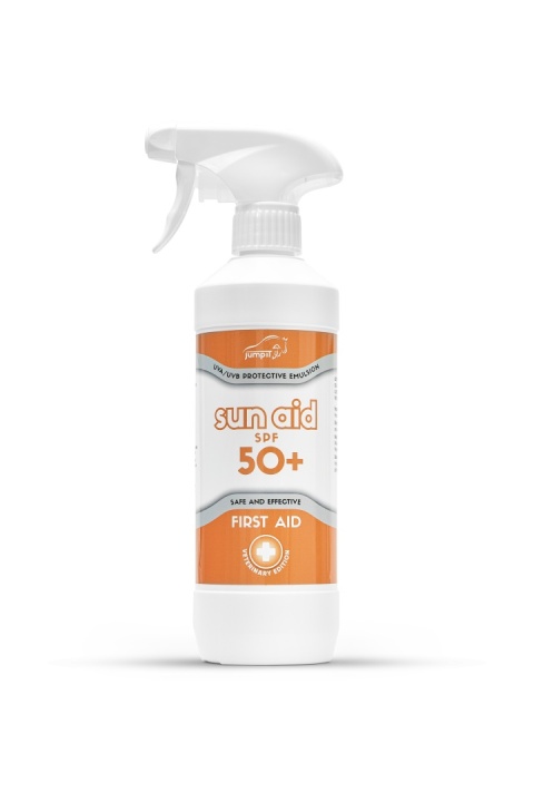 Jump It Sun Aid SPF 50+ – ochrona przeciwsłoneczna UVA/UVB dla koni 500 ml