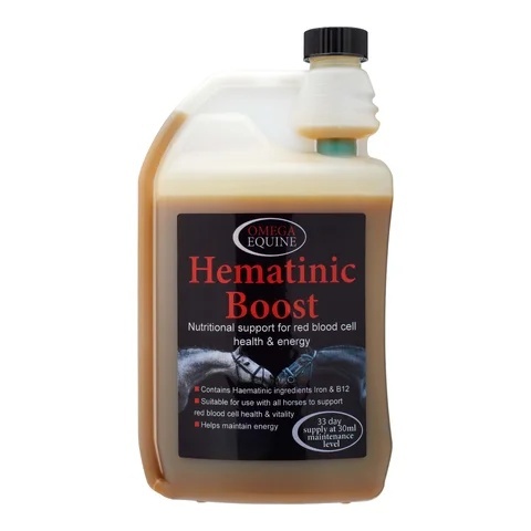 Omega Hematinic Boost - wsparcie układu krążenia dla koni - 1l